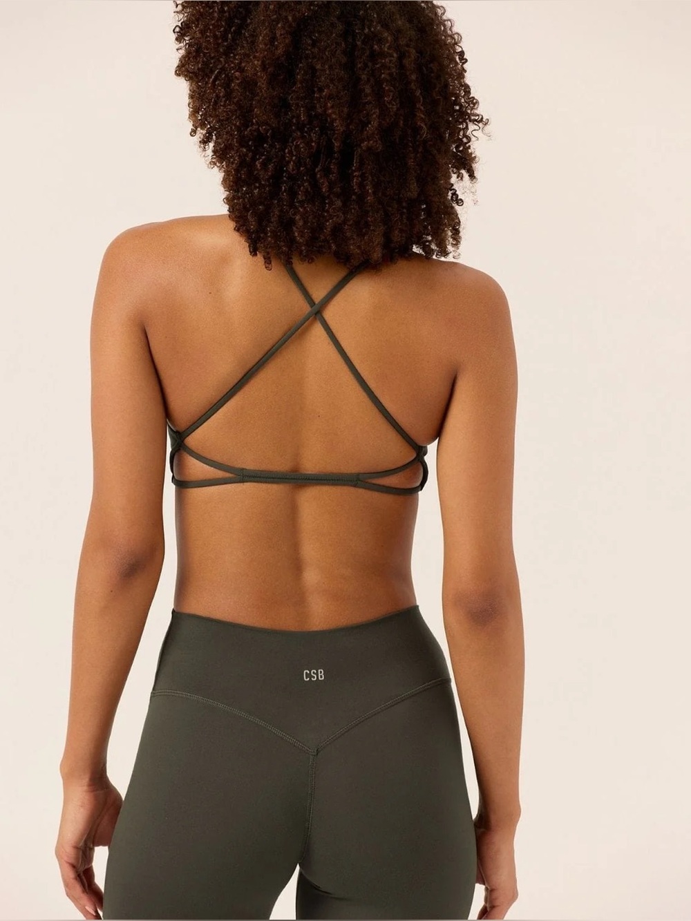 Crop Shop Boutique Serenity Invisible Scrunch Legging in Deep Olive - Picture 4 of 9